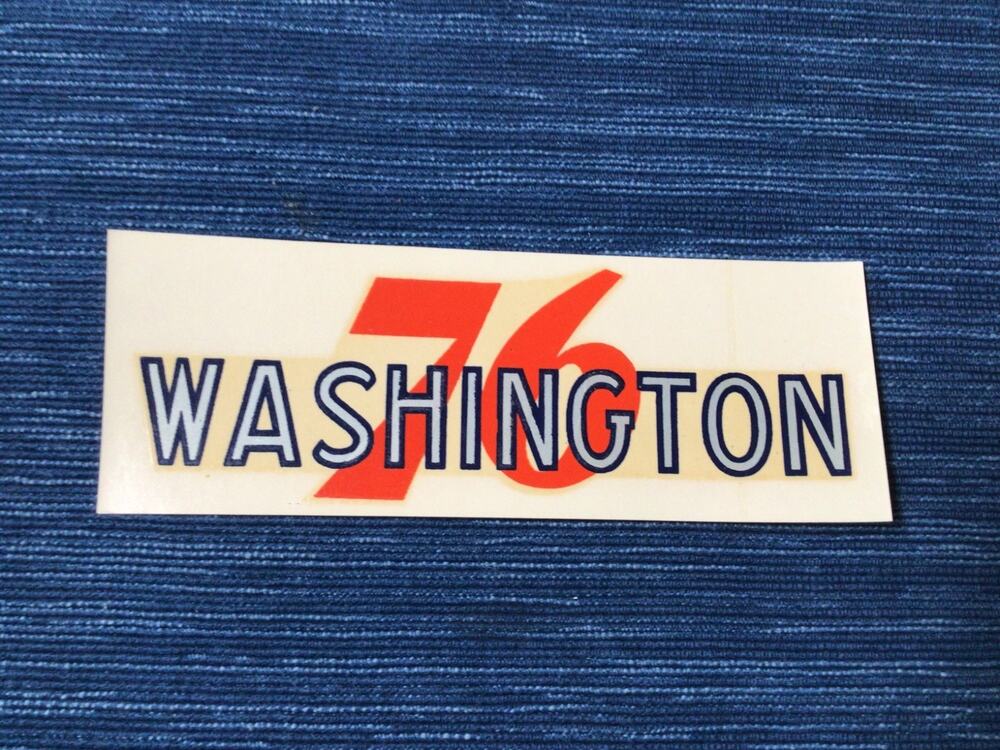 Vintage Union 76 Oil Washington Gas Station Water Transfer Decal Travel Souvenir